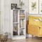 Costway 5-Cube Bookcase for Kids 41" Wooden Toy Storage Organizer for Kid's Room White/Natural